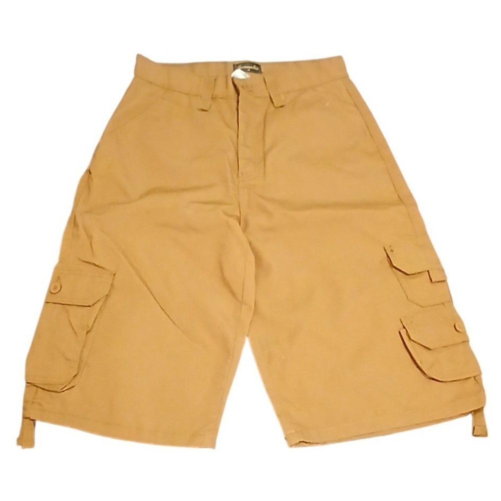 Cargo Shorts‎ Youth Size 18 Tan Khaki Utility Multi Pocket Casual Jeanetix Boys